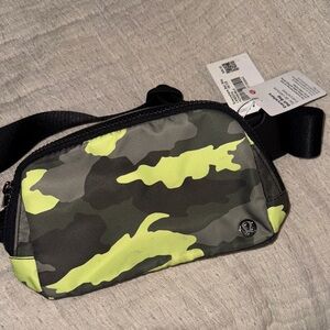 Lululemon Athletica Camouflage Crossbody Bag - Black and Green